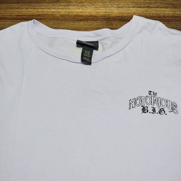 H&M The Notorious B.I.G. Graphic SS Lavender Tee - Size XXL* Regular Fit - Picture 4 of 7